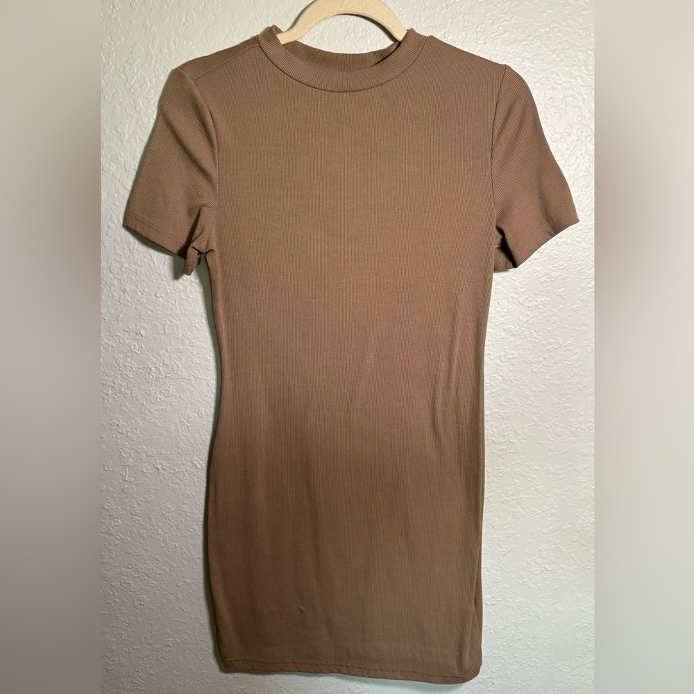 SHEIN body con Knit Top in light brown